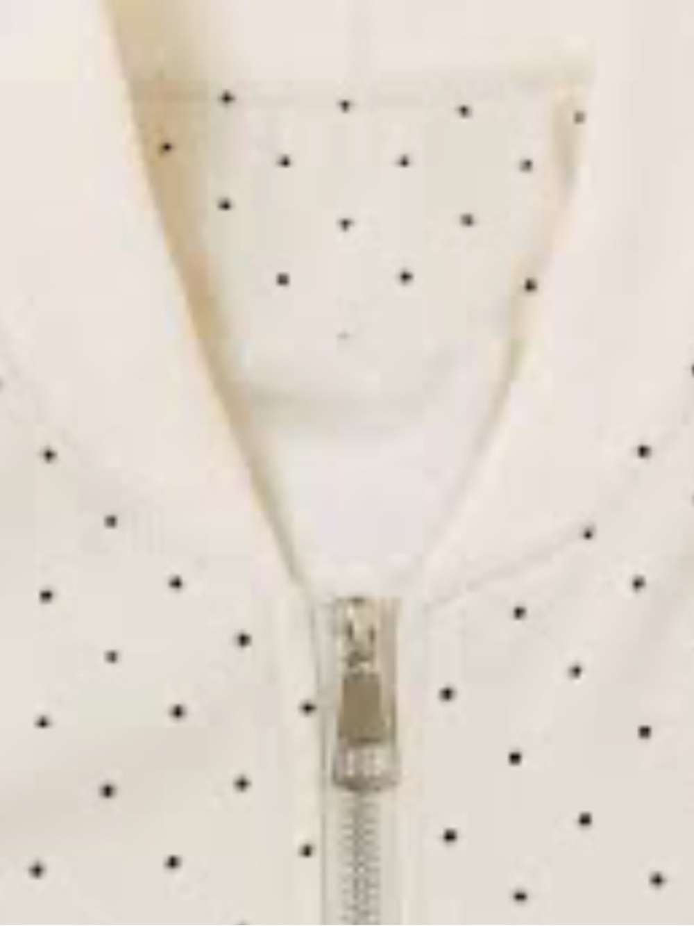 MICHAEL STARS OATMEAL OPEN DOT ZIP jacket ! Quality!! M